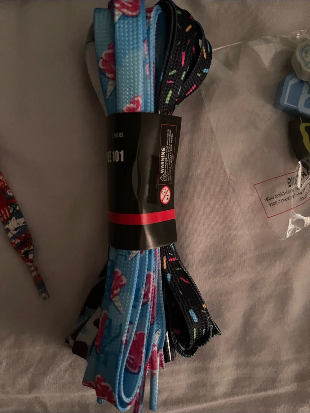 Baseball 101 flags shoelaces lanyard erasers